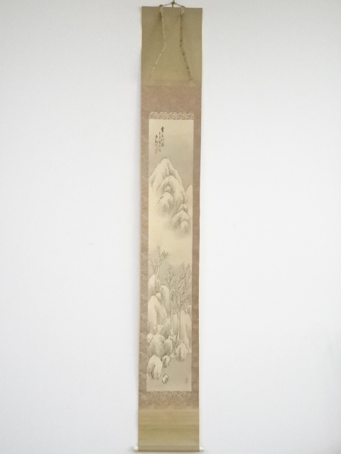 JAPANESE HANGING SCROLL / HAND PAINTED / SCENERY (1931)